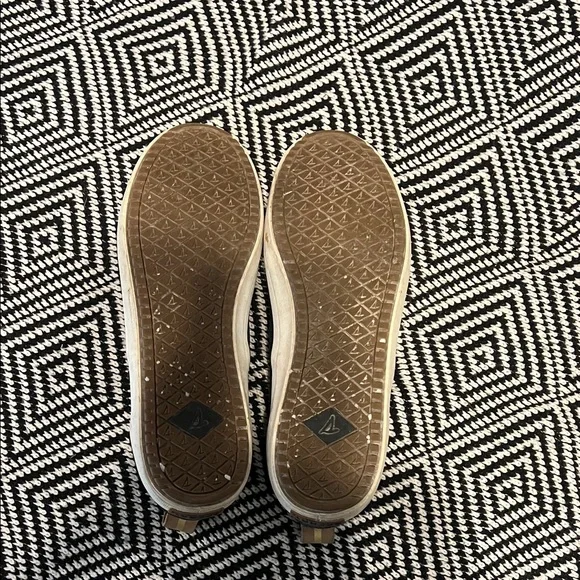 Sperry Black Ankle Boots with Tan Accents - Picture 5 of 8